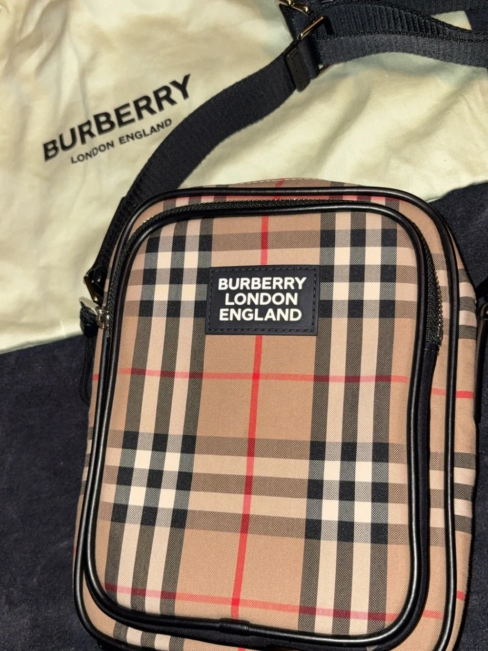 Burberry Beige Vintage Check Crossbody Bag